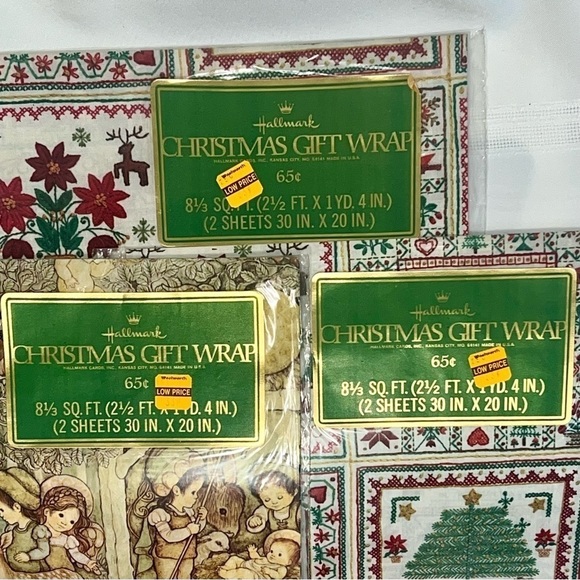 Hallmark Gold‎ Crown Christmas Gift Wrap Vintage NEW SEALED Woolworth’s - Picture 6 of 6